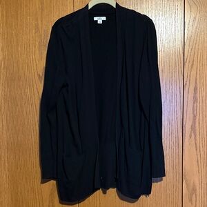 Croft & Barrow Women's Black Open Cardigan